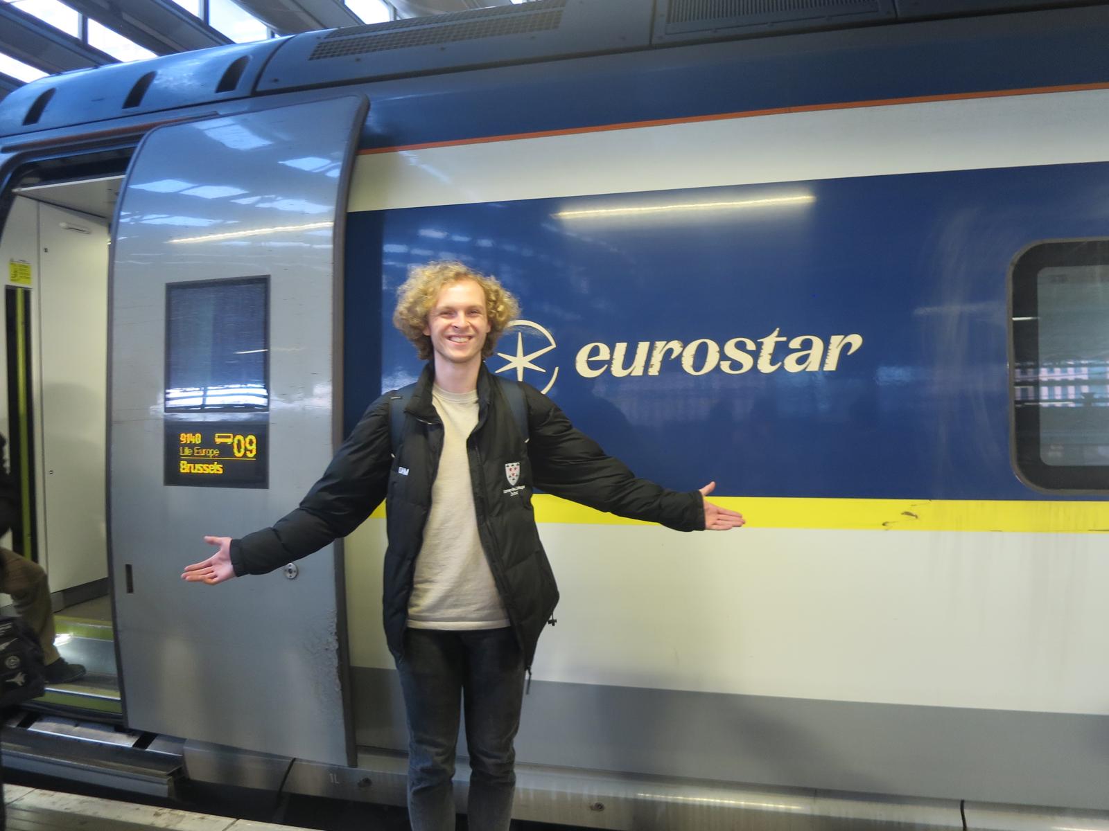 Me with a Eurostar train!