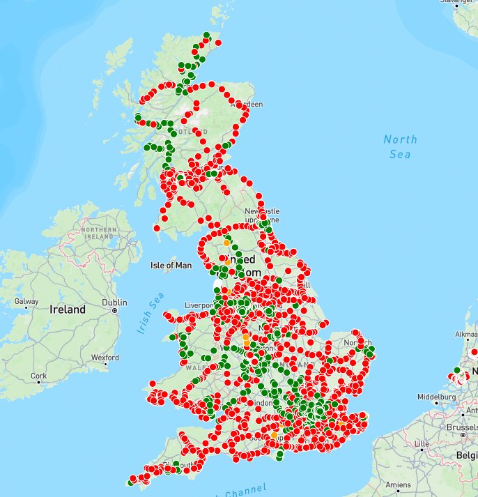 Screenshot of my station tracker page